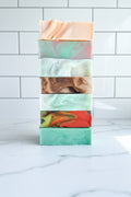 Silk soapery Summer Soap Bundle, 7 plant based bar soaps in a variety of colors