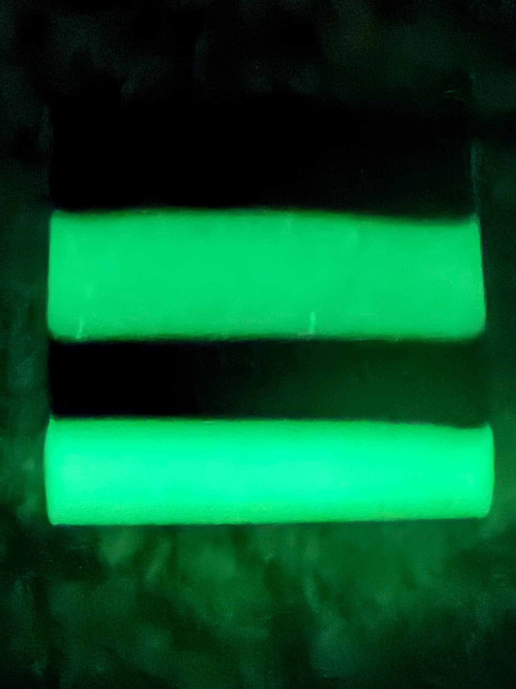 glow in the dark soap, light up as green and black lines in a dark room